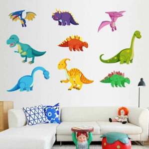Cute Dinosaur Wall Stickers Kids Boys Nursery Home Decor Art Mural Wall Decal - Picture 1 of 4