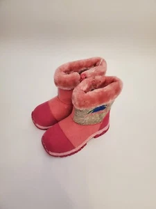 Girl's ‘Leopard' Pink Wool Shearling Snow Boot Valenki Sz 11.5 US / 29 EU NWOB - Picture 1 of 8