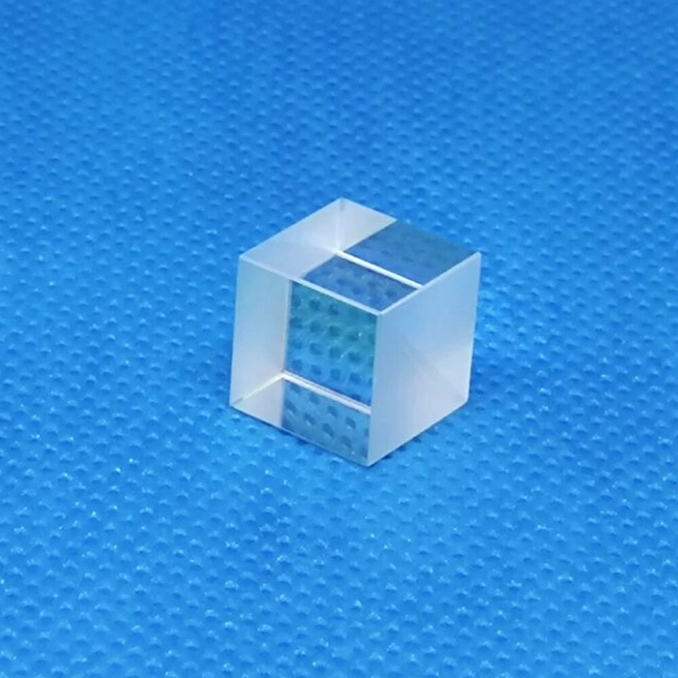 PBS Polarizing Beam Cube Splitter f 450nm-660nm Blue Red Laser Lens 10mm Lens