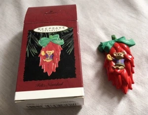 Vintage 1995 Hallmark Andenken Ornament Feliz Navidad Weihnachten Pfeffer Maus Wow - Bild 1 von 9