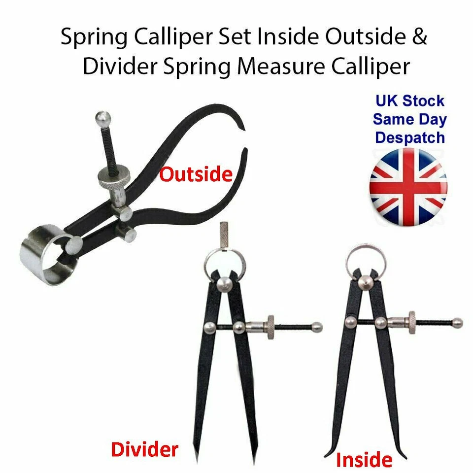 Calliper Divider Spring loaded Inside Outside Measure Tool