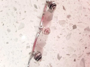 NEW Chico's Bracelet Silver tone & Delicate Wire Wrapped Cat's Eye Stones CUTE  - Picture 1 of 3