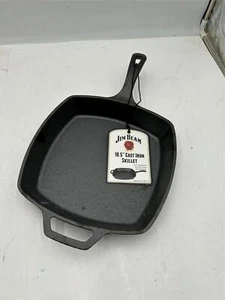 JIM BEAM---10 1/2" CAST IRON SKILLET--SQUARE ---NEW - Picture 1 of 2