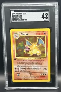 GLURAK 1ST EDITION CHARIZARD SGC 4 BASE 1999 POKEMON PSA GERMAN - Picture 1 of 5