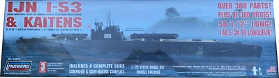 Plastic Model Kit Lindberg IJN I-53 Submarine with Kaiten Torpedoes 1:72 Scale  - Image 1 of 4