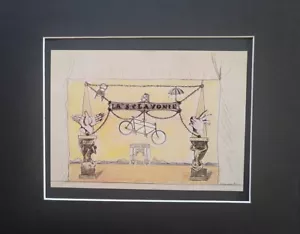 Max Ernst "Study for the Stage Set for Ubu Enchaine" Matted Offset Litho 1977 - Picture 1 of 2