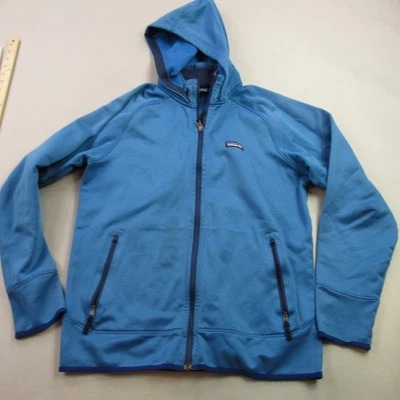 Chaqueta Patagonia Para Hombre Grande Manga Larga Bolsillos con Cremallera Completa Con Capucha Exterior Azul Foto 1 de 4