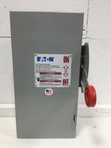 Eaton DH362FGK 60 Amp 3 Pole 600V Fused Nema1 Safety Switch - Picture 1 of 13