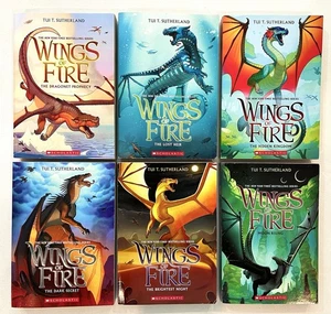 Lot-6 WINGS OF FIRE Novel series Books #1-6 by Tui T.Sutherland T. Paperbacks - Imagen 1 de 4