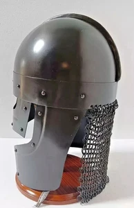Ausstellungsfertiger Wikinger-Vendel-Helm | Mittelalterliche Kettenrüstung | SCA - Bild 1 von 5