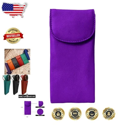 多功能二合一皮革眼镜盒 - 柔软、紧凑、多功能 — 第 1/4 张图片