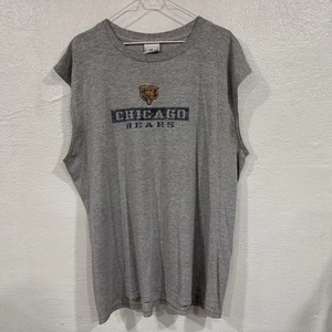 Vintage NFL Chicago Bears T-Shirt Men's Grey Sleeveless NFL Football - Picture 1 of 9