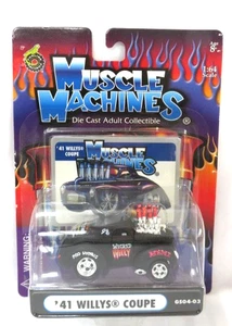 MUSCLE MACHINES Wicked Willy Black 41 Willys Coupe GS04-03, 1/64 NIP - Picture 1 of 2