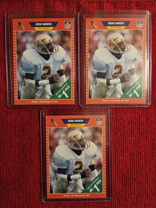 Deion Sanders 1989 Pro Set RC ×3 Card Lot - Picture 1 of 7