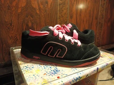 Винтажные туфли для коньков Etnies размер 9,5 женские Y2k черные розовые - Изображение 1 из 4