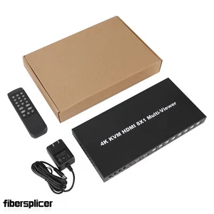 NK-E80 4K KVM HDMI 8 CANALES 8X1 Multi-visor Pantalla de Video Empalmadora Sincronización - Imagen 1 de 8