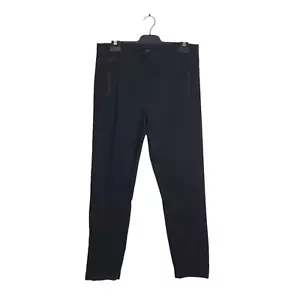 Annette Gortz Size 42/M Black Linen Cotton Mid Rise Stretch Straight Leg Pants - Picture 1 of 9