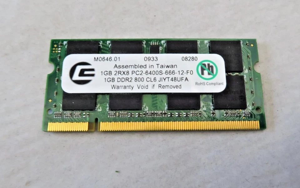 CENTON 1GB JIYT48UFA PC2-6400S-666-12-F0 DDR2 - Image 1 of 1