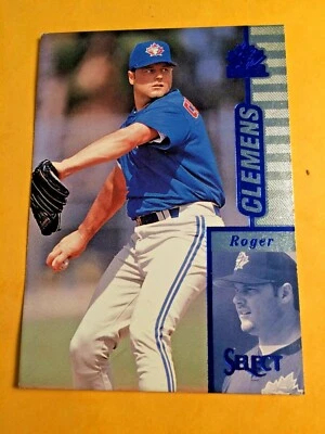 1997 PINNACLE SELECT #24 ROGER CLEMENS BASEBALL CARD Toronto Blue Jays - Image 1 of 4