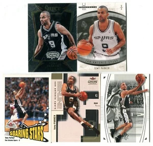 Tony Parker 5 Card Basketball Card Lot SAN ANTONIO SPURS HORNETS (LOT 2) - Imagen 1 de 1