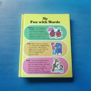 My Fun With Words Dictionary James Ertel Vintage 1974 Illustrated Hardcover - Imagen 1 de 1
