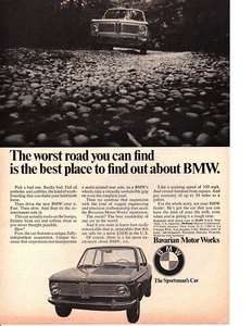 1968 BMW ~ ORIGINAL PRINT AD - Bild 1 von 1