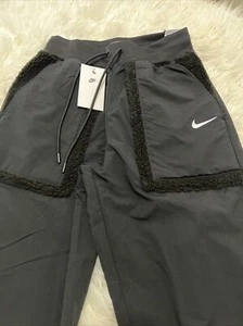 NWT Nike Joggers Women’s size Small Black Loose Fit High Rise DQ6809-010 - Picture 1 of 12