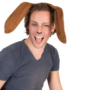 Hundeohren,Hasenohren, Haarreif, braun,Accessoire für KostümTiere,Karneval,Plüsc - Bild 1 von 2