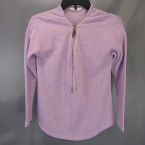 Soft Surroundings 1/2 Zip Sweater Women's Size XS Lilac Extra Small Lightweight - Picture 1 of 9