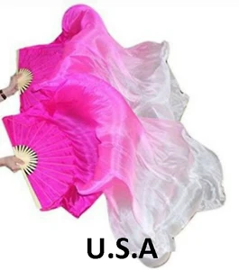 Bauchtanz Seide Fächer Schleier 100% 1,8m Top Qualität USA Store - Bild 1 von 2
