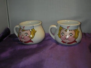 1998 Set of 2 Vintage CAMPBELLS SOUP Kid Ceramic Cup Mug Bowls Houston Harvest - Picture 1 of 9