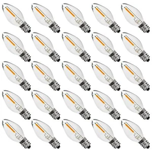25pack Led Night Light Bulbs C7 Candelabra Led Light Bulbs E12 Chandelier Base 0 - Picture 1 of 7