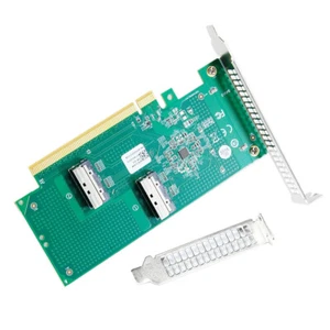 PCI-Express PCIE5.0 16x to Dual MCIO 8i SFF-TA-1016 Mini Cool Edge IO VROC - Bild 1 von 9