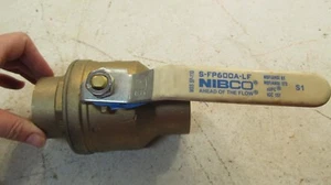 NIBCO NJ998XD 2" Cxc 600Psi Brass Full Port Two-Piece Ball Valve S-FP600A-LF C3 - Picture 1 of 3