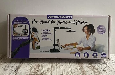 ARKON Mounts Phone Holder Adjustable Overhead Arm & Ring Light RCBTABLED #NO0297 - Image 1 of 4