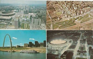 (4) Postkarten zeigen das St. Louis Cardinals Busch Memorial Stadium #3 - Bild 1 von 2