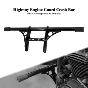 Engine Guard Peg Crash Bar Black Fit For Harley Sporster XL 883 1200 2019-22 - Picture 1 of 12