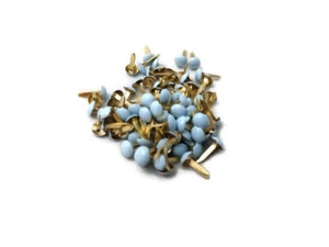 Pastel Blue - Mini Round Brads - 100ct Paper Fasteners - Picture 1 of 1