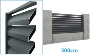 Bausatz Zaun Jalousienzaun Aluminium Anthrazit Garten Lamellen Konfigurator 3000 - Bild 1 von 26