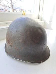 Original WWII US Army fixed bale M1 Helmet with Capac helmet liner - Picture 1 of 8