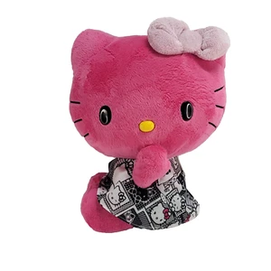 Hello Kitty 2006 Pink Plush Sanrio 10" Stuffed Toy Comic Style Dress - Picture 1 of 13