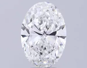 5 CT F VVS2 Oval Lab Grown Diamond For Engagement Ring - IGI Certified - Picture 1 of 4