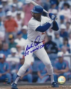 Signiertes 8x10 Mike Davis "88 World Champs" Los Angeles Dodgers handsigniertes Foto - Bild 1 von 1