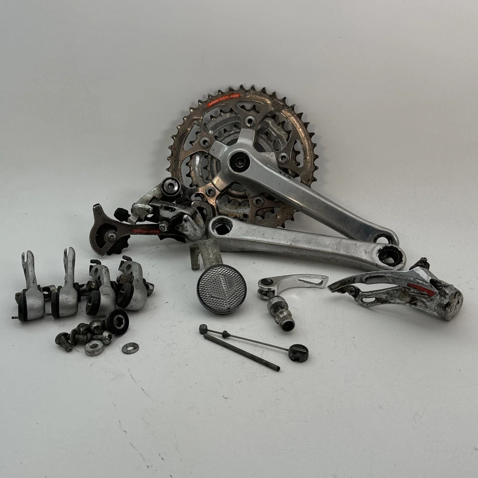 Vintage Shimano Road Bike PARTS LOT STX IG Crank Derailleurs Alivio Brakes L01 - Image 1 of 4