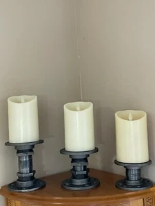 Candle Holder / Plant Stand Set of 3 – Heights of 5 ¼, 4 and 2.625 Inches - Picture 1 of 12