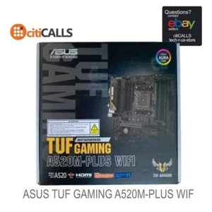 ASUS TUF GAMING A520M-PLUS WIF MB AMD A520 AM4 Ryzen Max128 GB DDR4 mATX RTL - Imagen 1 de 6