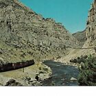 Wind River Canyon through Owl Creek Mountain Hwy and Railroad - Postcard PC1338