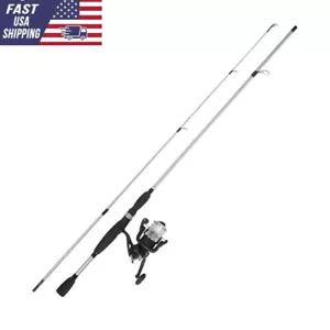 Fishing Rod & Reel Combo Spinning Reel Fishing Pole Gear for Bass Trout Fishing - Picture 1 of 6