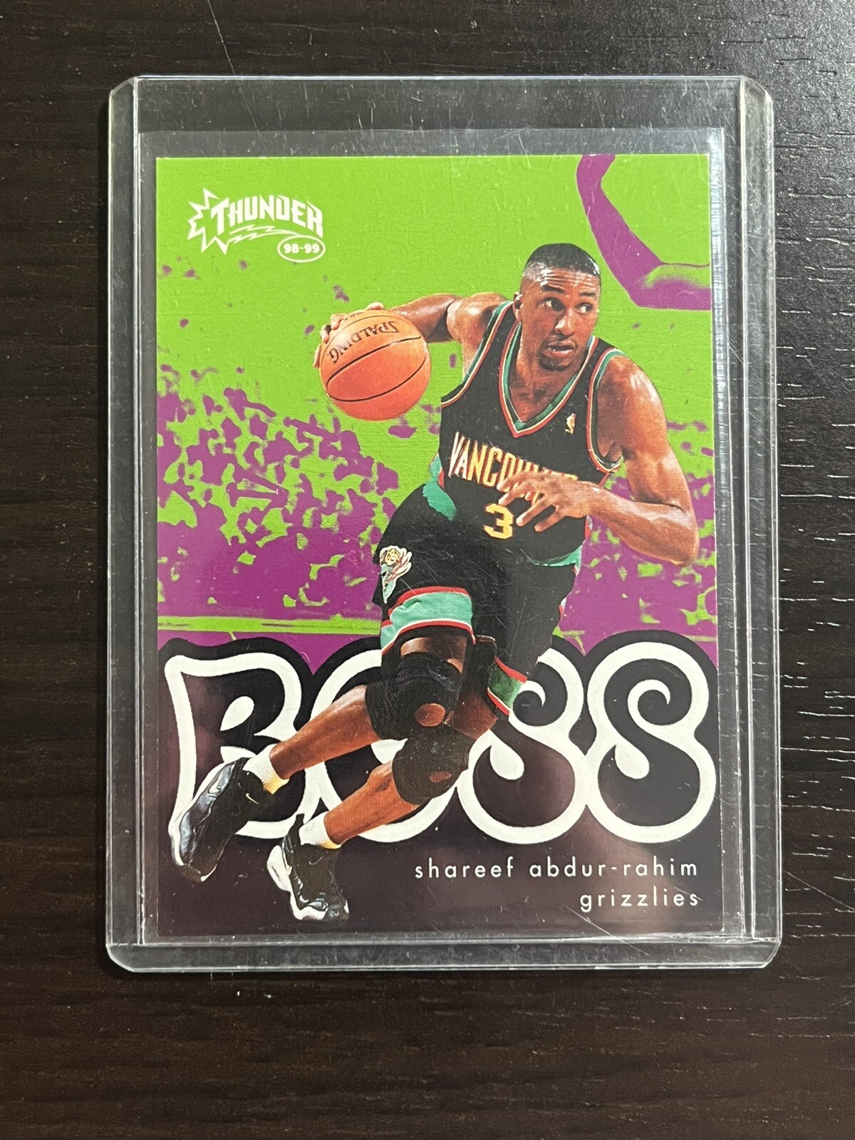 Shareef Abdur-Rahim 1998-99 Skybox Thunder Boss #1B! Sweet Card Grizzlies