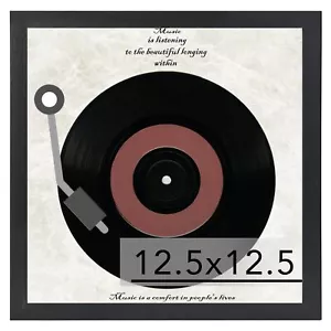 Wood Vinyl Record Frame for the Wall, Display 12.5x12.5 Album Cover - Picture 1 of 8